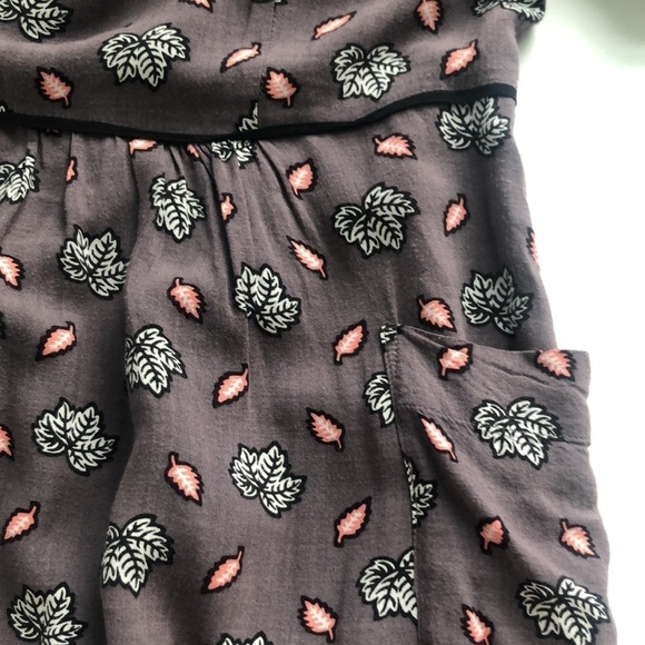 Boden Grey Maple Leaf Print Dress Size 8R - Picture 13 of 13
